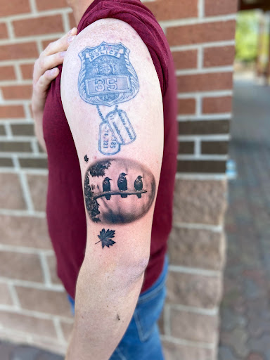Explore calf tattoo ideas, creative tattoo ideas in El Paso, available at American Tattoo Society of Ft Bliss