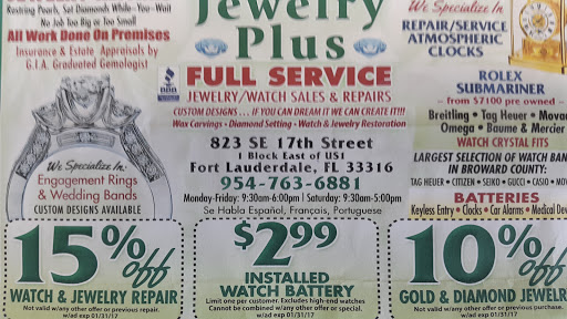 Jewelry Store «Jewelry Plus», reviews and photos, 823 SE 17th St, Fort Lauderdale, FL 33316, USA