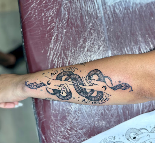 Find long distance best friend tattoo ideas for your next unique tattoo in Ocala at Beauty in a Canvas Tattoo and Art Gallery