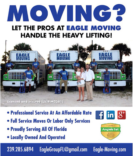 Moving Company «Eagle Moving LLC | Fort Myers Movers, Naples Movers, Punta Gorda Movers», reviews and photos, 17011 Alico Commerce Ct #502, Fort Myers, FL 33967, USA