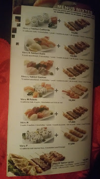 Restaurant Japonais à Gagny carte