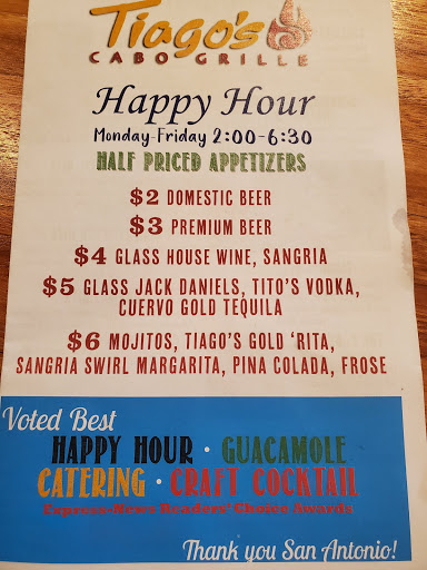 Mexican Restaurant «Tiagos Cabo Grille», reviews and photos, 17711 Interstate 10 Frontage Rd, San Antonio, TX 78257, USA