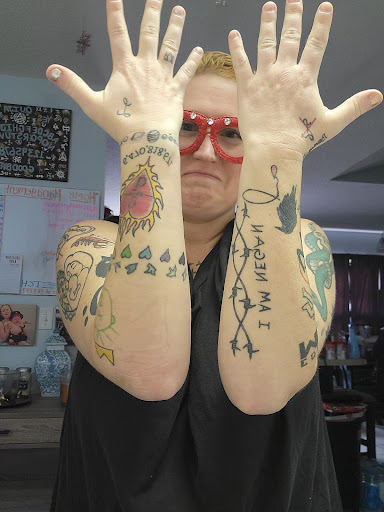 Explore wrist name tattoo ideas, creative tattoo ideas in New Bern, available at Firehouse Tattoo.