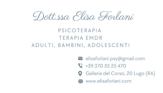 Dott.ssa Elisa Forlani - Psicologa Psicoterapeuta Galleria del Corso, 20, 48022 Lugo RA, Italia