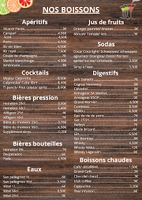 Menu du Café des Lys à Saint-Sauveur