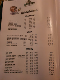 Menu / carte de Ellricher Gaststübl à Ellrich