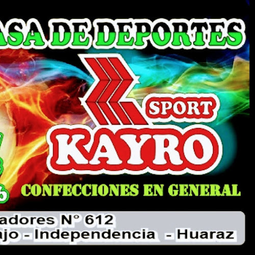 Opiniones de KAYRO SPORT CONFECCIONES en Huaraz - Tienda de deporte