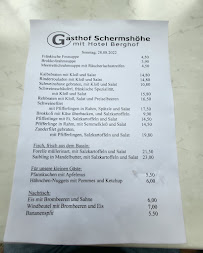 Gasthof Schermshöhe mit Hotel Berghof à Betzenstein carte