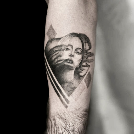 Explore simple space tattoo ideas, creative tattoo ideas in Los Angeles, available at Ethos Art Haus Tattoo