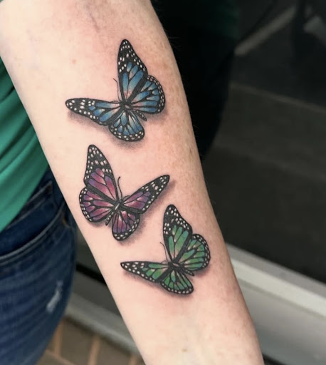 Explore blue rose tattoo ideas, creative tattoo ideas in Atlanta, available at Timeless Tattoo