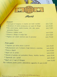 Carte du Ristorante Novecento à Brendola