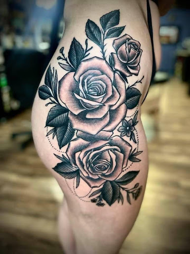 Explore waterfall tattoo ideas, creative tattoo ideas in Batavia, available at Tried & True Tattoo