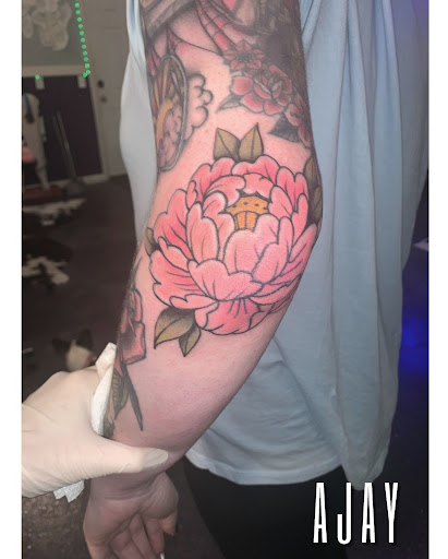 Explore black white tattoo ideas, creative tattoo ideas in Benton, available at Relics Tattoo Studio