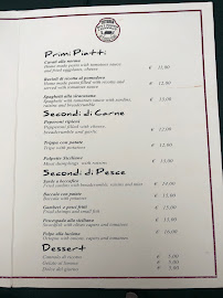 Menu du Osteria da Pillucciu à Syracuse