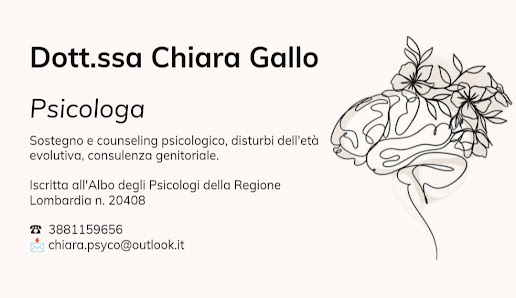 Dott.ssa Gallo Chiara, Psicologa 