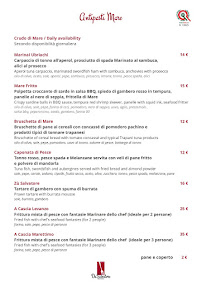 Menu du Trattoria da Salvatore à Trapani