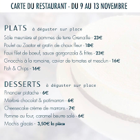 Restaurant Nourjane à Pernes-les-Fontaines (le menu)