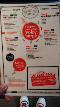 Big Fernand à Nantes menu