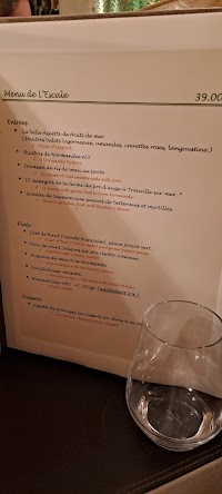 Restaurant L'escale à Honfleur menu