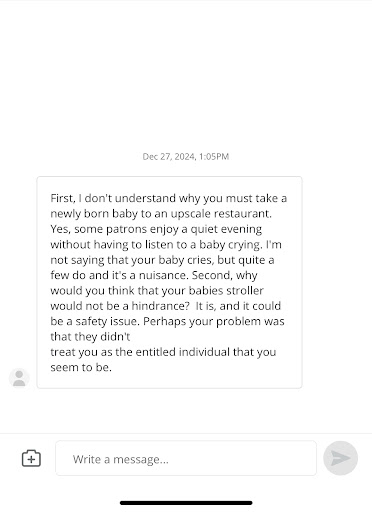 Please take a look at the private response I got from Richard G. the owner or manager