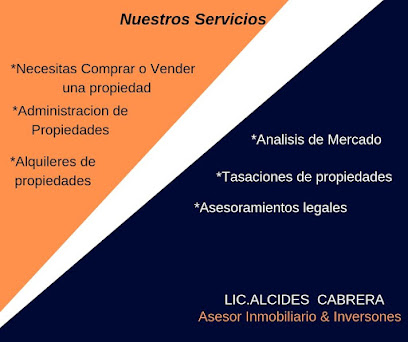 Lic.Alcides Cabrera Asesor Inmobiliario