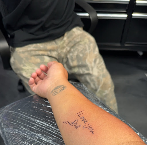 Explore grease tattoo ideas, creative tattoo ideas in Hollywood, available at Sacred Eye Tattoos