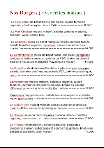Menu / carte de Txiki Burger à Villefranche-de-Lauragais