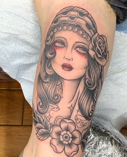 Explore bratz doll tattoo ideas, creative tattoo ideas in Stuart, available at Tiger Shark Tattoo Studio