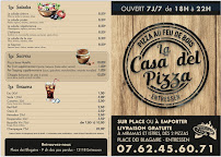 Menu / carte de Casa Del Pizza - Entressen à Istres