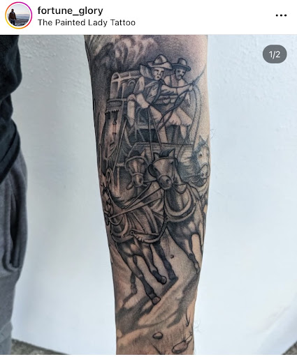 Explore guy thigh tattoo ideas, creative tattoo ideas in Tucson, available at The Painted Lady Tattoo