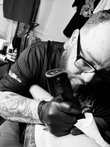 Explore deer head tattoo ideas, creative tattoo ideas in Reading, available at Out The Gutter & Inklife.co LLC Tattoos & body piercing