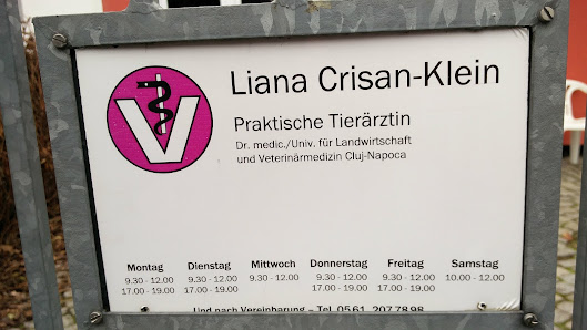 Crisan-Klein Liana Dr.med.vet. Rum. Langenbeckstraße 39, 34121 Kassel, Deutschland