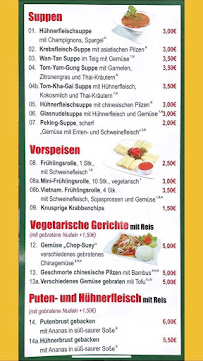 Restaurant vietnamien Mango Saigon à Heilbad Heiligenstadt (le menu)