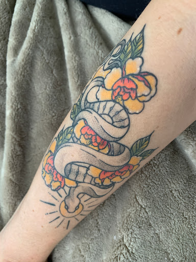 Explore stained glass tattoo ideas, creative tattoo ideas in San Luis Obispo, available at Traditional Tattoo