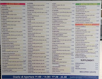 Carte du Magic Pizza à Castellanza