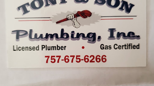 Plumber «Tony & Son Plumbing, Inc.», reviews and photos, 3808 Highland Ct, Virginia Beach, VA 23456, USA