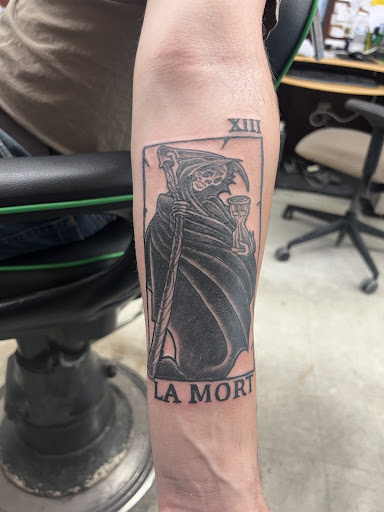 Explore monster hunter tattoo ideas, creative tattoo ideas in Hays, available at Fantasy Graphics Tattoo Studios