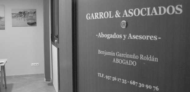 GARROL & ASOCIADOS. ABOGADOS. Benjamín Garcinuño Roldán C. la Luna, 11-1-C, 14200 Peñarroya-Pueblonuevo, Córdoba, España