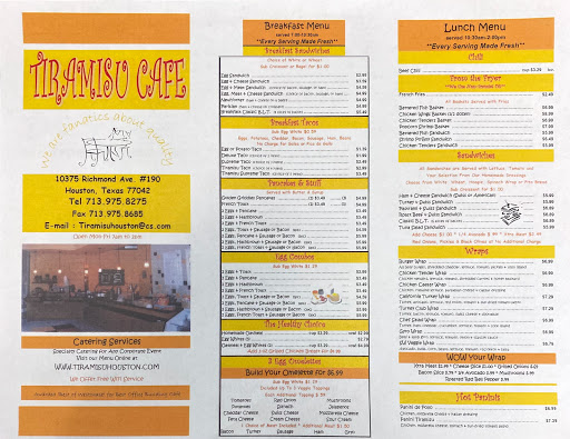 Cafe «Tiramisu Houston Catering and Cafe», reviews and photos, 10375 Richmond Ave #190, Houston, TX 77042, USA