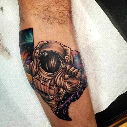 Explore forest sleeve tattoo ideas, creative tattoo ideas in Houston, available at RS3 Studios
