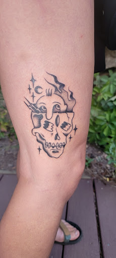 Explore shoulder mens tattoo ideas, creative tattoo ideas in Carbondale, available at Bonedale Tattoo