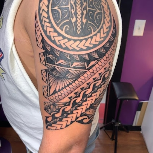 Explore name tattoo ideas for couples, creative tattoo ideas in Easley, available at Peach Pit Tattoo