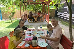 Saklı Bahçe | Edirne Serpme Kahvaltı | Paçanga Böreği | Menemen | Yöresel Lezzetler | Havuz | Şelale | Hobbit Evi image