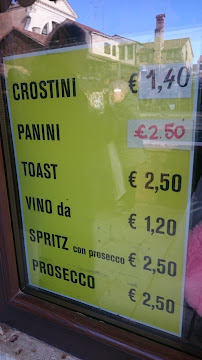 Osteria Al Squero à Venice menu