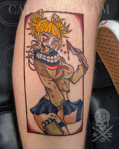 Explore cherry tattoo ideas, creative tattoo ideas in Addison, available at Cat Tattoo