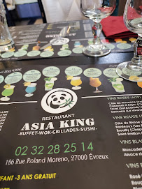 Asia King à Évreux menu