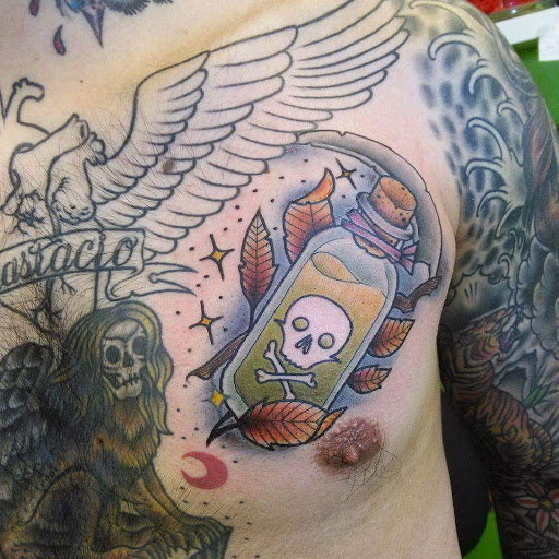 Explore tattoo pattern tom and jerry hood tattoos ideas, creative tattoo ideas in Chicago, available at Mind Crusher Tattoo