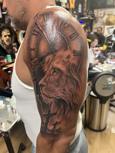 Explore christian tattoo ideas for guys, creative tattoo ideas in Houston, available at RS3 Studios