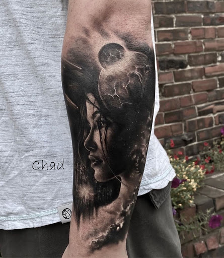 Explore fox and the hound tattoo ideas, creative tattoo ideas in Sanford, available at Venom Ink Tattoo