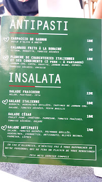 Carte du La Villa Bella - Restaurant Italien Balaruc-Le-Vieux à Balaruc-le-Vieux